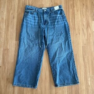 NEW Marc New York Straight High-Waisted Cropped Jeans - Blue - Size 16